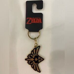 2017 Nintendo The Legend Of Zelda Keychain Metal Gaming Gold & Black